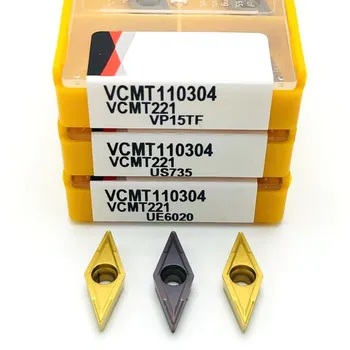 VCMT110304 VP15TF UE6020 US735 CNC nierdzewna stal nierdzewna węglik wolframu tokarskich VCMT 110304 cemented carbide blade