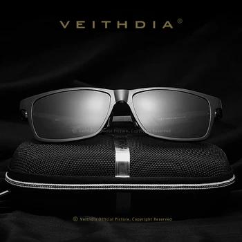 VEITHDIA aluminiowe soczewki polaryzacyjne okulary mężczyźni lustro jazdy okulary Okulary kwadratowe okulary akcesoria odcienie 6560