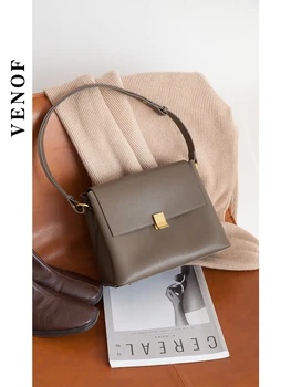 VENOF 2021 Fashion Women Shoulder Bag Leather Vintage Female Satchel Bags Ladies Messenger Bags luksusowe torby na ramię dla kobiet