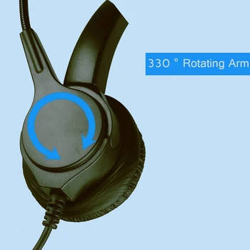 VH500D RJ9 dwustronne słuchawki Hands-Free Call Center redukcja szumów przewodowe z regulowanym mikrofonem do telefonu