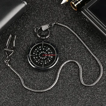 Vintage, czarne stoły obrotowe pokoje wyświetlacz zegarek kieszonkowy brelok łańcuch nowa moda kwarcowy zegar wiszący prezenty dla mężczyzn kobiet reloj