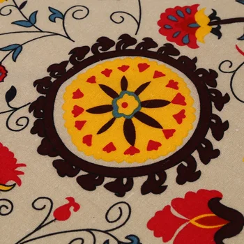 Vintage Kwadratowy Bawełna Bielizna Koronki Słońce Kwiat Obrus, Prać Obrus Kolacja Piknik Obrus Ozdoba Domu Różne S