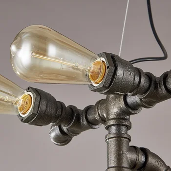 Vintage lampa wisząca rower światło Nordic rustykalny, retro żelaza kawiarni sypialnia restauracja bar wisząca wisząca czarny