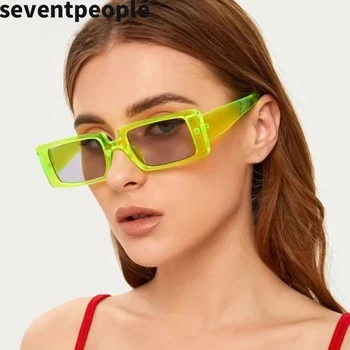 Vintage, prostokątne okulary Kobiety 2020 luksusowe marki projektant mody kwadratowe okulary mała ramka okulary mężczyźni Gafas UV400