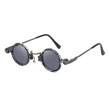 Vintage, steampunk okulary Kobiety mężczyźni 2020 markowe małe okrągłe okulary retro punk hip hop okulary przeciwsłoneczne UV400 czerwony żółty Oculos