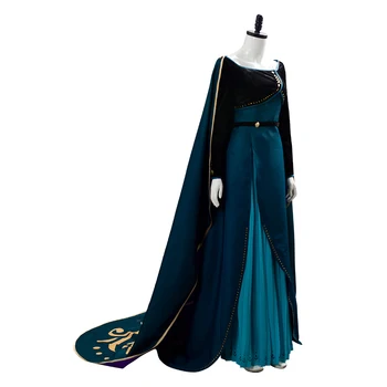 (W Magazynie) Królowa Anna Cosplay Koronacja Sukienka Garnitur Ciemny Zielony Halloween Karnawał Kostium Partii Dorosłych Dziewczyn Dress