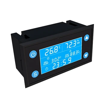 W1212 AC 110V-220V LCD Digital Temperature Humidity Controller Timer SHT20 sonda do inkubatora akwarium termostat Humidistat