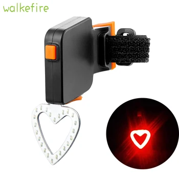 Walkfire Heart Shape lampa tylna rower rower lampa LED MTB Kolarstwo ostrzeżenie bezpieczeństwa słupek lampa tylna rower sportowy akcesoria