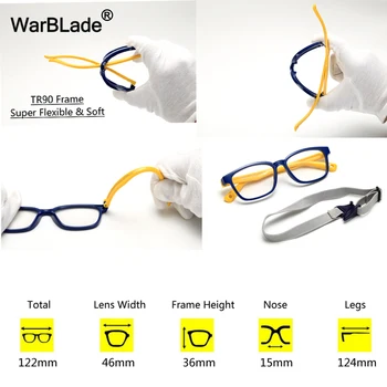 WarBLade Zdrowe Silikonowe Dla Dzieci Przezroczyste Okulary Dziewczyny Chłopcy Elastyczne Oprawki Okularowe Dla Dzieci Oprawki Okularowe Optyczne, Oprawki Okularowe