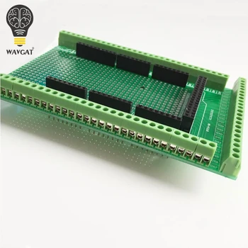 WAVGAT Double-side PCB Prototype Screw Terminal Block Shield Board Kit For MEGA-Mega 2560 2560 R3 Mega2560 R3