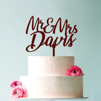Wedding cake topper, ciasto topper na wesele połysku, Pan i pani cake topper, wedding cake topper rustykalny, uosobiona nazwisko