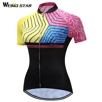 Weimostar 2021 Oddychającym Cycling Jersey Women Sport Racing Cycling Clothing Outdoor MTB Bicycle Bike Jersey Cycle Wear odzież