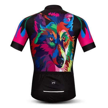 Weimostar Bike Team Racing jazda na Rowerze Jersey koszulka lato MTB rower jazda na rowerze odzież rower Jersey Mayo Ciclismo kolorowe Wilk