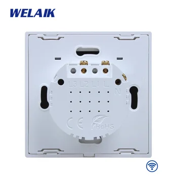 WELAIK UK WIFI-dotykowy włącznik-Kryształowy szklany panel-inteligentny włącznik-światła inteligentny przełącznik 1gang-1way B1911CW&WIFI
