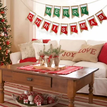 Wesołych Świąt Banner Boże Narodzenie Ozdoby Do Domu, Ozdoby Świąteczne Prezenty Cristmas Deco Noel Xmas Navidad 2019