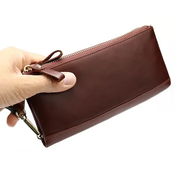 WESTAL portfel damski ze skóry naturalnej portfel damski portfel damski długi uchwyt karty lady money bag for girl clutch bag