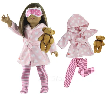 Wiele stylów piżamy, aby wybrać 1 zestaw lalka ubrania top+spodnie dla 18-calowych amerykańskiej lalki ręcznie wysokiej jakości 18