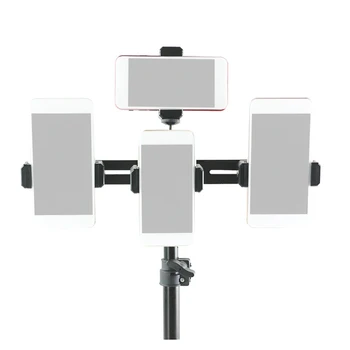 Wielofunkcyjny telefon komórkowy stoisko 1/4 statyw 3-pozycyjny uchwyt do klipu wideo Live Selfie Stick smartfon aparat monopod