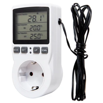 Wielofunkcyjny termostat regulator temperatury gniazdo z wyłącznikiem czasowy 16A ogrzewanie chłodzenie tryb synchronizacji EU Plug
