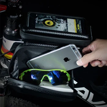 WILD MAN 6.5 in rowerowe torby przednia rama Rowerowa MTB worek wodoodporny ekran dotykowy Górna rurka torba do telefonu komórkowego rowerowych akcesoriów