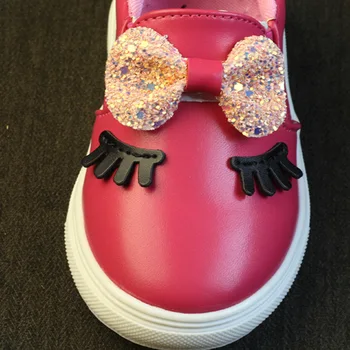 Wiosna jesień dziewczęta buty sportowe słodkie drobiazgi cebula-węzeł błyszcząca skóra syntetyczna słodkie dzieci, trampki dla Dzieci codzienne buty 2-9Yrs