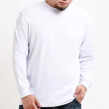 Wiosna jesień męska koszulka 5XL 6XL 7XL biust 134 cm plus rozmiar bawełny, z długim rękawem męska t-shirt