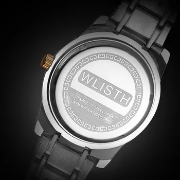 WLISTH męskie zegarki najlepsze marki luksusowy zegarek kwarcowy zegarek męski zegarek męski kalendarz modny zegarek wodoodporny biznes pełna stal