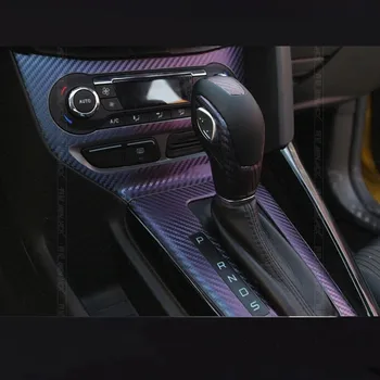 Wnętrze centralny panel sterowania gniazdo naklejka z włókna węglowego naklejka auto samochody stylizacja dla Ford Focus 3 MK3 akcesoria