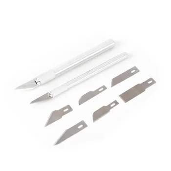 WORKPRO 8PCS Hobby Knife Set Art Craft Knife metalowy skalpel, nóż zestaw narzędzi frez do grawerowania rzemieślnicze noże