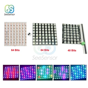 WS2812 LED 5050 RGB 8X5/8x8 LED Matrix 40 64 Bits Bits Full Color 5050 RGB Lamp LED Panel Light