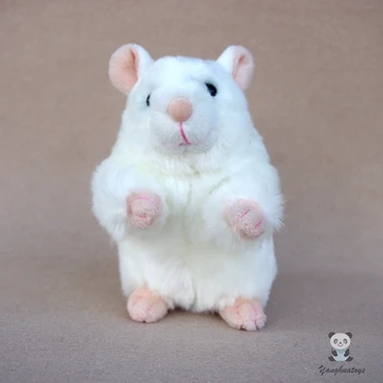 Wspaniała Zabawka Ładny Nadziewane Totoro Lalka Prawdziwe Życie Pluszowy Chomik Zabawki Dla Dzieci Mini Biała Mysz Lalki