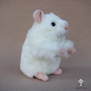 Wspaniała Zabawka Ładny Nadziewane Totoro Lalka Prawdziwe Życie Pluszowy Chomik Zabawki Dla Dzieci Mini Biała Mysz Lalki