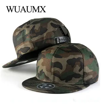 Wuaumx letnie czapki mężczyźni kamuflaż hip hop 5 panel Snapback kapelusz dla kobiet Touca Gorras Planas Casquette Chapeau 18styles
