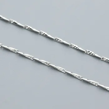 Wykonanie kobiecy naszyjnik stałe 925 srebro łańcuch naszyjnik 40 cm/45 cm długość białego złota kolor