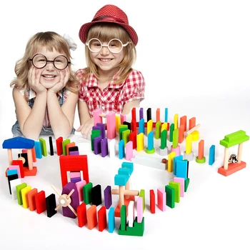 Wymieszać Kolory Domino Zabawki Drewniane Bloki Bezpieczeństwa Zabawki Drewniane Dla Dzieci Intelektualna Gra Dorośli Antystresowy Zabawki, Gry Rodzinne Nowość Prezenty