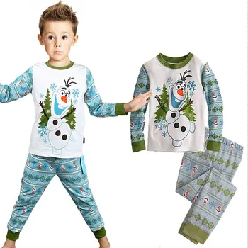 Wypoczynek kreskówka koszula+spodnie piżamy 2szt zestaw odzieży dziecięcej zestaw ubrań dziecka Baby Boy zestaw z długim rękawem 2-7т