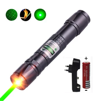 Wysoka moc zielony wskaźnik laserowy polowanie laser taktyczny celownik laserowy długopis 532 nm 5 Mw 303 płonący лазерпен potężny лазерпойнт