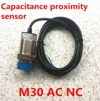 Wysokiej jakości AC 90-250v 2 przewody NC M30 bezdotykowy czujnik pojemności ok odległość przełącznika 15 mm, metalowa obudowa Darmowa wysyłka