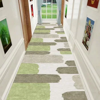 Wysokiej jakości minimalistyczny 3D-drukowane boy hotelowy luksusowy dywan duże długi dywan do hotelu prosty mata antypoślizgowa miękkie maty wejściowe