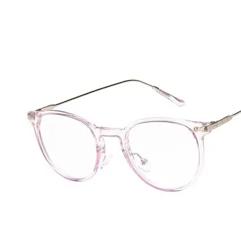 Wysokiej Jakości Retro Mężczyźni Okulary Ramki Optyczne, Okulary Ramka Dla Kobiet Światło Anty Niebieski Promień Okrągłe Komputerowe Okulary Bez Stopnia
