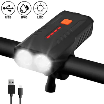 Wysokiej jakości rower USB podwójna lampa reflektor led akumulator jazda na Rowerze, odkryty camping potężny latarka led Light Fornt
