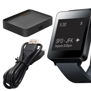 Wysokiej jakości stacja dokująca z kablem do ładowania Watch Charger dla LG G Watch W100 / W110 / W150 Smart Watch USB Adapter Chargers