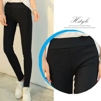 Wysokiej talii spodnie Damskie kobieta Harajuku legginsy biały czarny stretch spodnie dla kobiet wiosna ołówek spodnie Damskie rozmiar plus