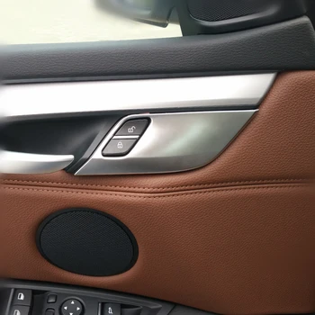 Włókna węglowego styl drzwi samochodu bezpieczeństwo blokada panelu dekoracji pokrywa nakładka dla BMW X5 F15 X6 F16-2018 ABS auto wnętrze naklejki