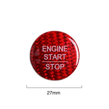 Włókno węglowe samochodowy silnik Start Stop przełącznik przycisk pokrywa naklejki Honda Accord Civic City CRV Jazz FIT BRV HRV akcesoria