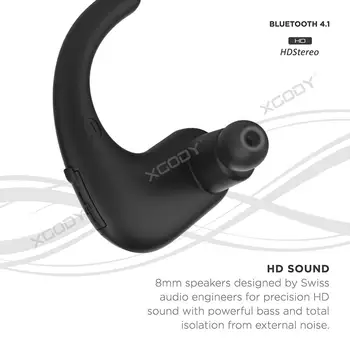 XGODY bezprzewodowe słuchawki S1200 IPX8 wodoodporne słuchawki Bluetooth pływanie sportowe słuchawki zestaw słuchawkowy stereo 8G pamięci odtwarzacz MP3