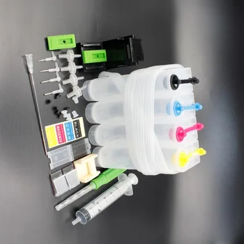 XIMO DIY CISS do 4 drukarek kolorowych, z kolanem atramentowy rurki,igły, musztry ,ssącym narzędziem i wszystkimi akcesoriami