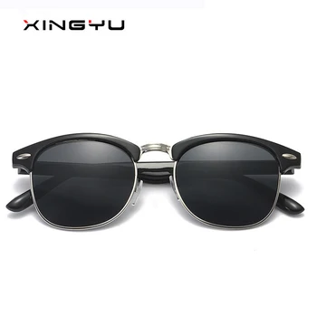 XINGYU Vintage Semi-Rimless Brand Designer okulary Kobiety/mężczyźni spolaryzowane UV400 Classic Oculos Gafas De Sol retro okulary