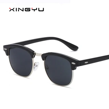 XINGYU Vintage Semi-Rimless Brand Designer okulary Kobiety/mężczyźni spolaryzowane UV400 Classic Oculos Gafas De Sol retro okulary