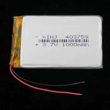 XINJ 10pcs 3.7 V 1000mAh Li litowo-polimerowy akumulator li-po Li ion cell 403759 GPS PSP aparatu e-book jazdy telefonicznych godzin